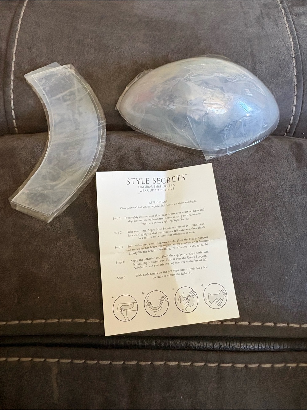 Victoria's Secret Clear Silicone Style Secrets Natural Shaping Bra